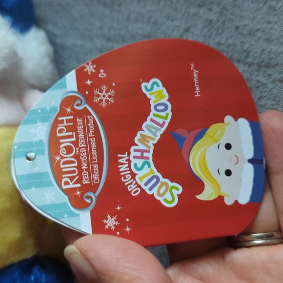 Squishmallows 8" Rudolph the Red-Nosed Reindeer Hermey - Picture 4 of 10